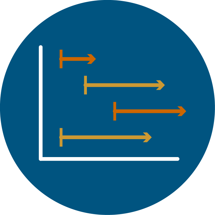 Planning icon blue circle